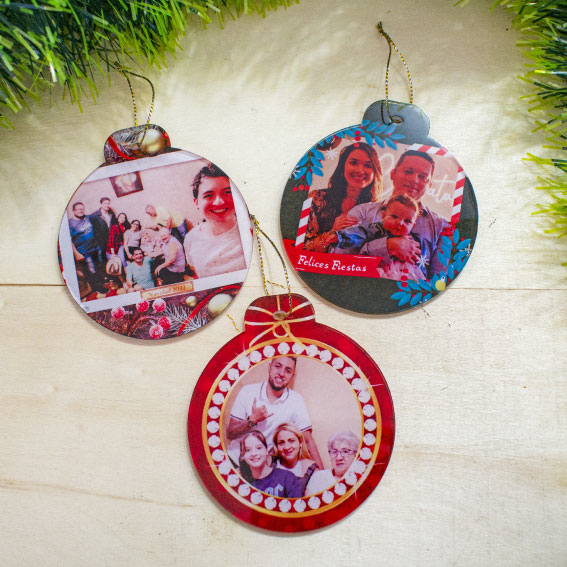 Bolitas Navideñas Sublimadas