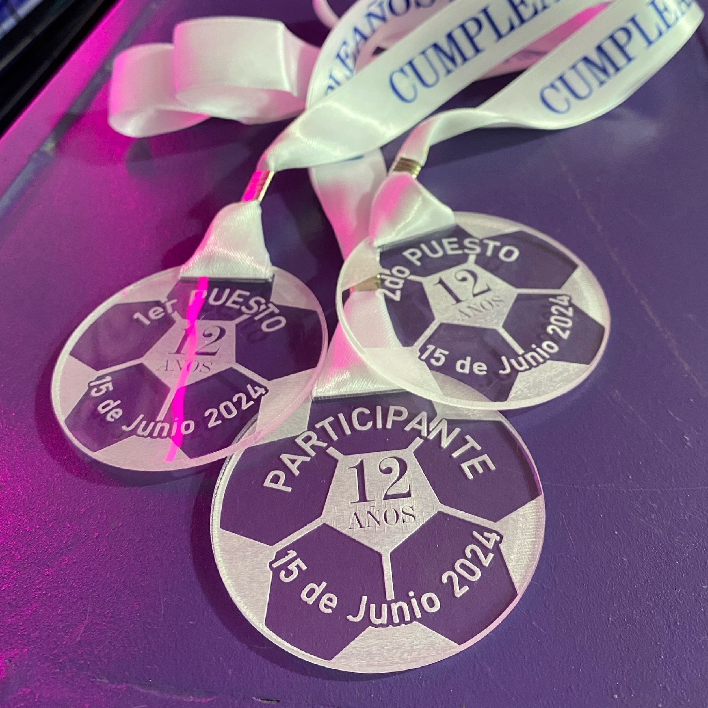 Medallas Acrílico Grabada
