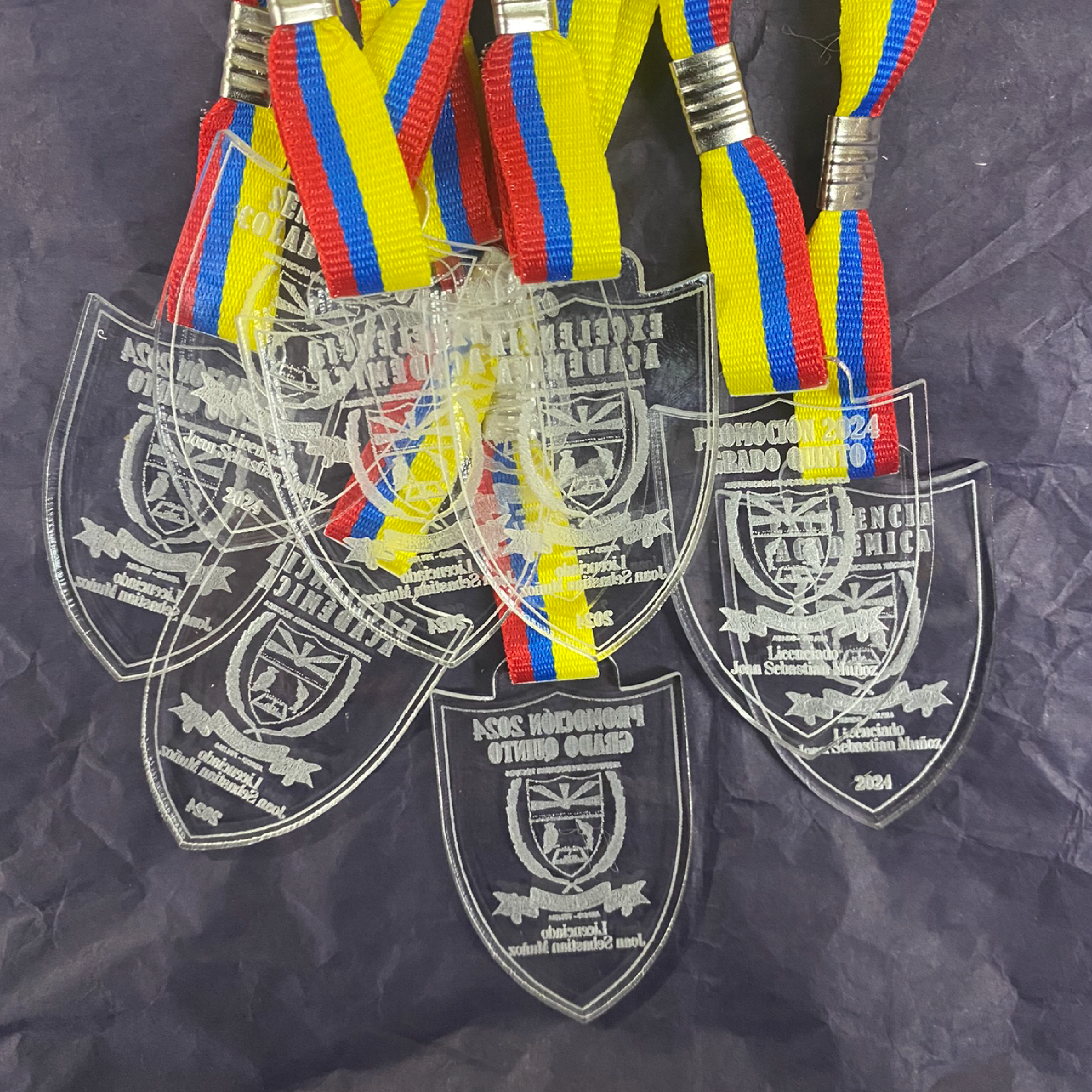 Medallas Acrílico Grabada