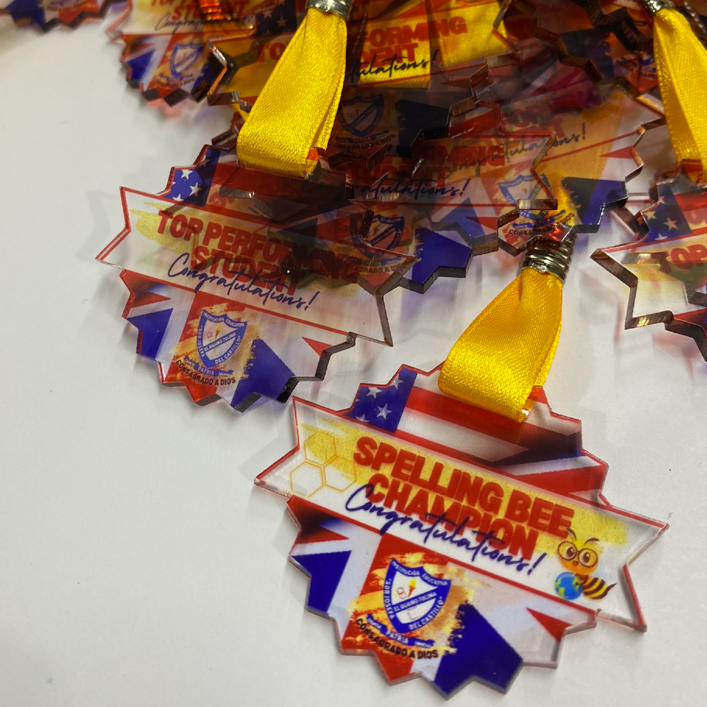 Medallas Color ó Translúcido 1 cara